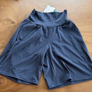 Women's High-Waist Navy Performance Shorts